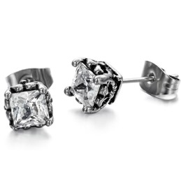 Boucles D'Oreilles Unisexes En Titane Avec Diamants, De Qualité Stable