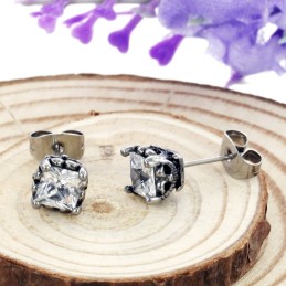 Boucles D'Oreilles Unisexes En Titane Avec Diamants, De Qualité Stable