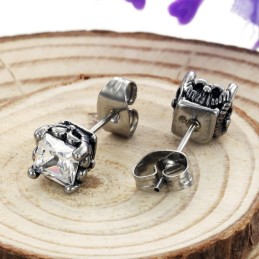Boucles D'Oreilles Unisexes En Titane Avec Diamants, De Qualité Stable