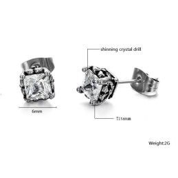 Boucles D'Oreilles Unisexes En Titane Avec Diamants, De Qualité Stable