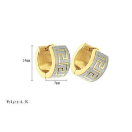 Boucles D'Oreilles En Titane À Motif Mural Féminin, Réputées Pour Leur Qualité Supérieure