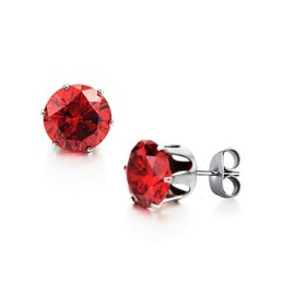 Boucles D'Oreilles En Titane Rouge Pour Femme, Excellente Qualité, Avec Strass