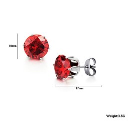 Boucles D'Oreilles En Titane Rouge Pour Femme, Excellente Qualité, Avec Strass