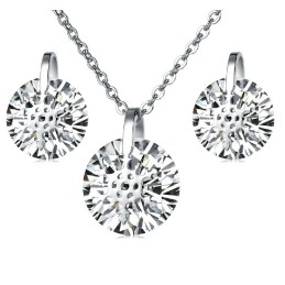 Collier Et Boucles D'Oreilles Flocon De Neige En Titane Pour Femme Avec Strass, Qualité Et Quantité Garanties