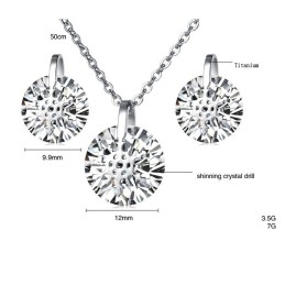 Collier Et Boucles D'Oreilles Flocon De Neige En Titane Pour Femme Avec Strass, Qualité Et Quantité Garanties