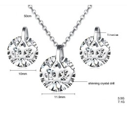 Collier Et Boucles D'Oreilles En Titane Pour Femme, De Qualité Fiable, Avec Strass