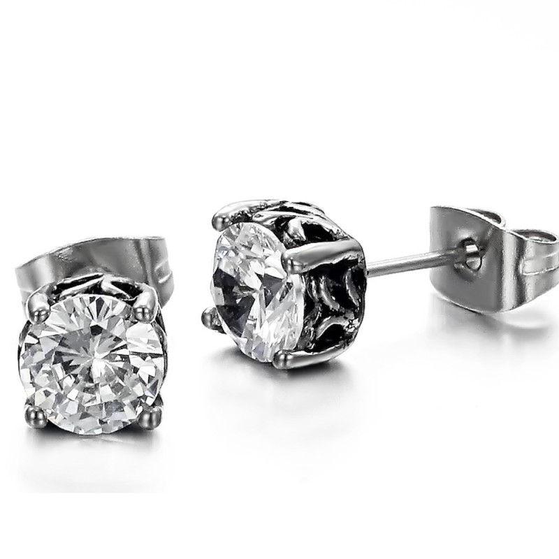 Boucles D'Oreilles Unisexes En Titane Avec Strass, La Reine De La Qualité Boucles D'Oreilles Unisexes En Titane Avec Strass, La Reine De La Qualité