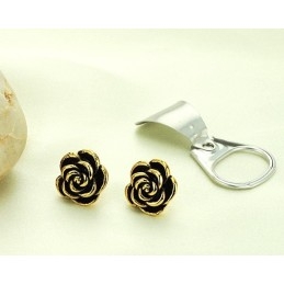Boucles D'Oreilles En Titane En Forme De Fleur Pour Femme, Réputées Pour Leur Excellente Qualité