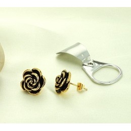 Boucles D'Oreilles En Titane En Forme De Fleur Pour Femme, Réputées Pour Leur Excellente Qualité