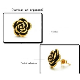 Boucles D'Oreilles En Titane En Forme De Fleur Pour Femme, Réputées Pour Leur Excellente Qualité