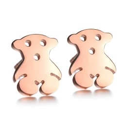 Boucles D'Oreilles En Titane En Forme D'Ours Pour Femme, Qualité Et Quantité Garanties
