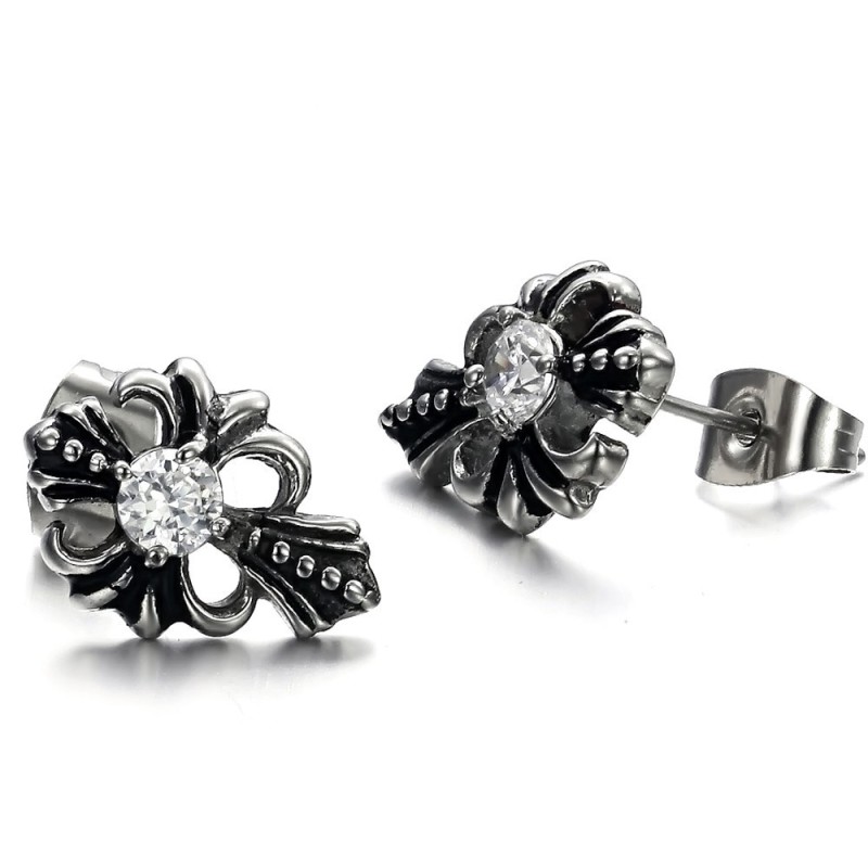 Boucles D'Oreilles En Titane De Qualité Fiable Avec Strass Boucles D'Oreilles En Titane De Qualité Fiable Avec Strass