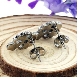 Boucles D'Oreilles En Titane De Qualité Fiable Avec Strass