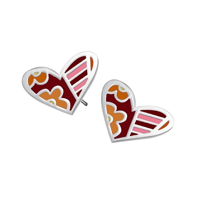 Boucles D'Oreilles En Titane Pour Femme, De Qualité Stable, En Forme De Cœur