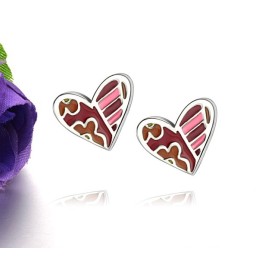 Boucles D'Oreilles En Titane Pour Femme, De Qualité Stable, En Forme De Cœur