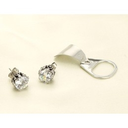Boucles D'Oreilles En Titane Blanc Pour Femme, Excellente Qualité, Avec Strass