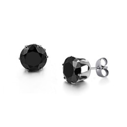 Boucles D'Oreilles En Titane Noir De Haute Qualité