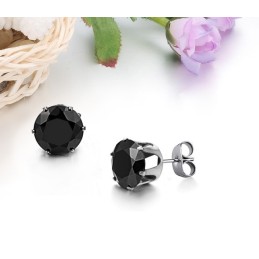 Boucles D'Oreilles En Titane Noir De Haute Qualité
