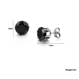 Boucles D'Oreilles En Titane Noir De Haute Qualité