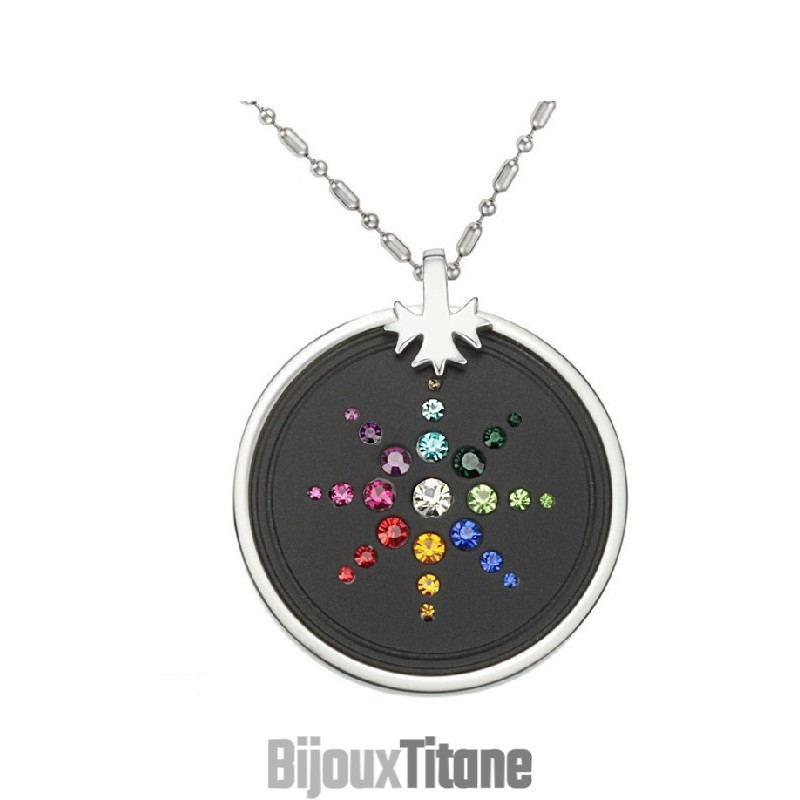 Collier Pelelith En Titane Avec Diamant, Réputé Pour Sa Qualité Supérieure Collier Pelelith En Titane Avec Diamant, Réputé Pour Sa Qualité Supérieure