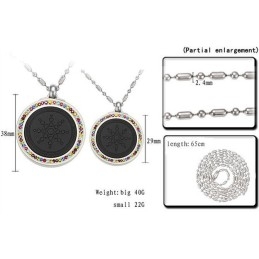 Collier En Titane Pelelith Avec Diamant, Qualité Et Quantité Garanties Pour Les Amoureux