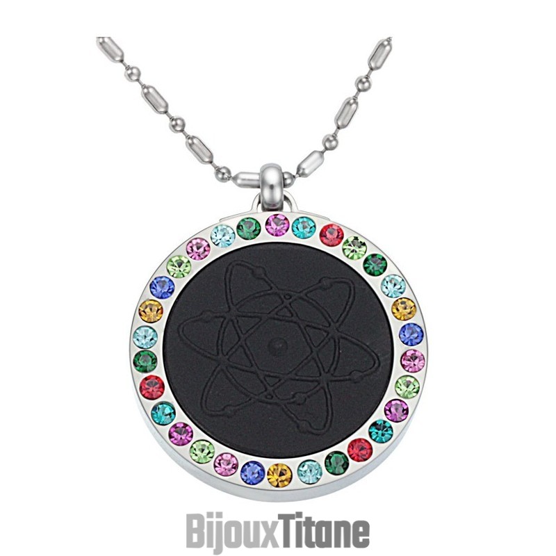 Collier Pelelith En Titane Durable Et Sain Avec Diamant Collier Pelelith En Titane Durable Et Sain Avec Diamant