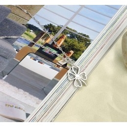 Collier En Titane Plaqué En Forme De Trèfle Pour Femme, Facile À Utiliser