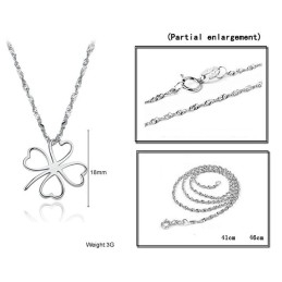 Collier En Titane Plaqué En Forme De Trèfle Pour Femme, Facile À Utiliser