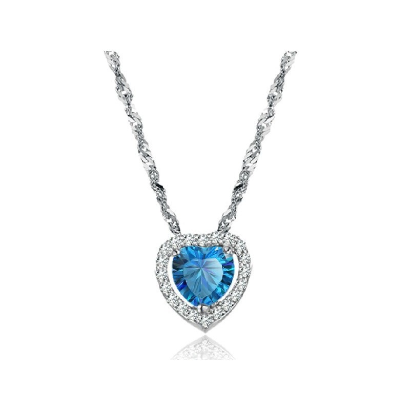 Collier En Titane Plaqué Platine Pour Femme De Haute Qualité Avec Strass Collier En Titane Plaqué Platine Pour Femme De Haute Qualité Avec Strass