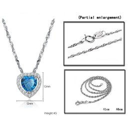 Collier En Titane Plaqué Platine Pour Femme De Haute Qualité Avec Strass