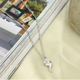 Collier En Titane Plaqué Pour Femme, De Qualité Stable, Avec Diamant