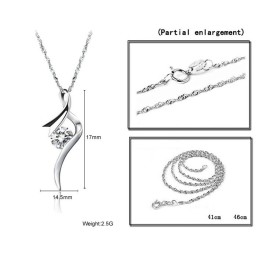 Collier En Titane Plaqué Pour Femme, De Qualité Stable, Avec Diamant