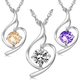 Collier En Titane Plaqué Platine Avec Diamant, La Reine De La Mode Féminine De Qualité