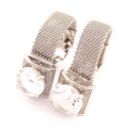 Boutons De Manchette Tendance En Titane Avec Cristaux Scintillants