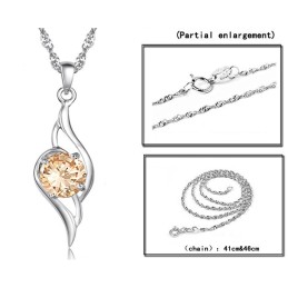 Collier En Titane Plaqué Platine Pour Femme Avec Diamant, Qualité Et Quantité Garanties