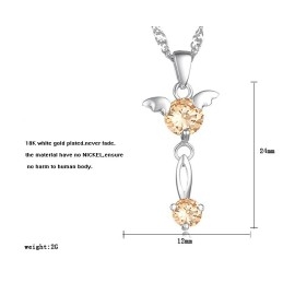 Collier En Titane Plaqué Violet Pour Femme, De Qualité Stable, Avec Diamant