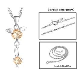 Collier En Titane Plaqué Violet Pour Femme, De Qualité Stable, Avec Diamant