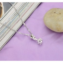 Collier En Titane Plaqué Platine En Forme De Dauphin Féminin Avec Diamant, De Renommée Mondiale