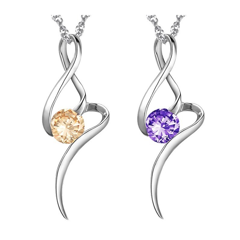 Collier En Titane Plaqué Violet Avec Diamant Pour Femme, Vendu Dans Le Monde Entier