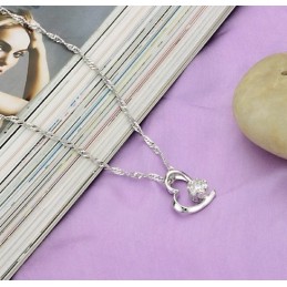 Collier En Titane Plaqué Pour Femme, De Qualité Stable, Avec Diamant