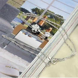 Collier En Titane Plaqué Pour Femme, Performance Fiable, Avec Diamant