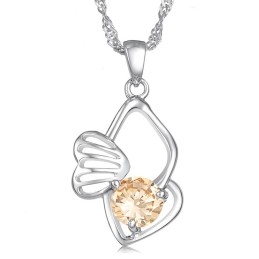 Collier En Titane Plaqué Platine Durable Et Hypoallergénique Pour Femme