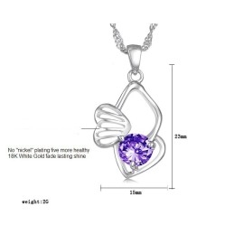 Collier En Titane Plaqué Platine Durable Et Hypoallergénique Pour Femme