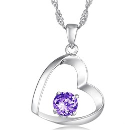 Collier En Titane Plaqué Platine Pour Femme De Haute Qualité