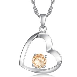 Collier En Titane Plaqué Platine Pour Femme De Haute Qualité