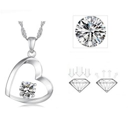 Collier En Titane Plaqué Platine Pour Femme De Haute Qualité