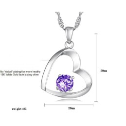 Collier En Titane Plaqué Platine Pour Femme De Haute Qualité