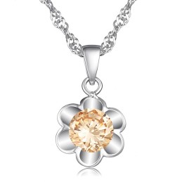 Collier En Titane Plaqué Platine Pur Pour Femme Avec Diamant, La Reine De La Qualité