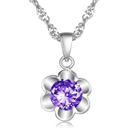 Collier En Titane Plaqué Platine Pur Pour Femme Avec Diamant, La Reine De La Qualité