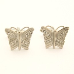 Boutons De Manchette Papillon En Titane Avec Diamants